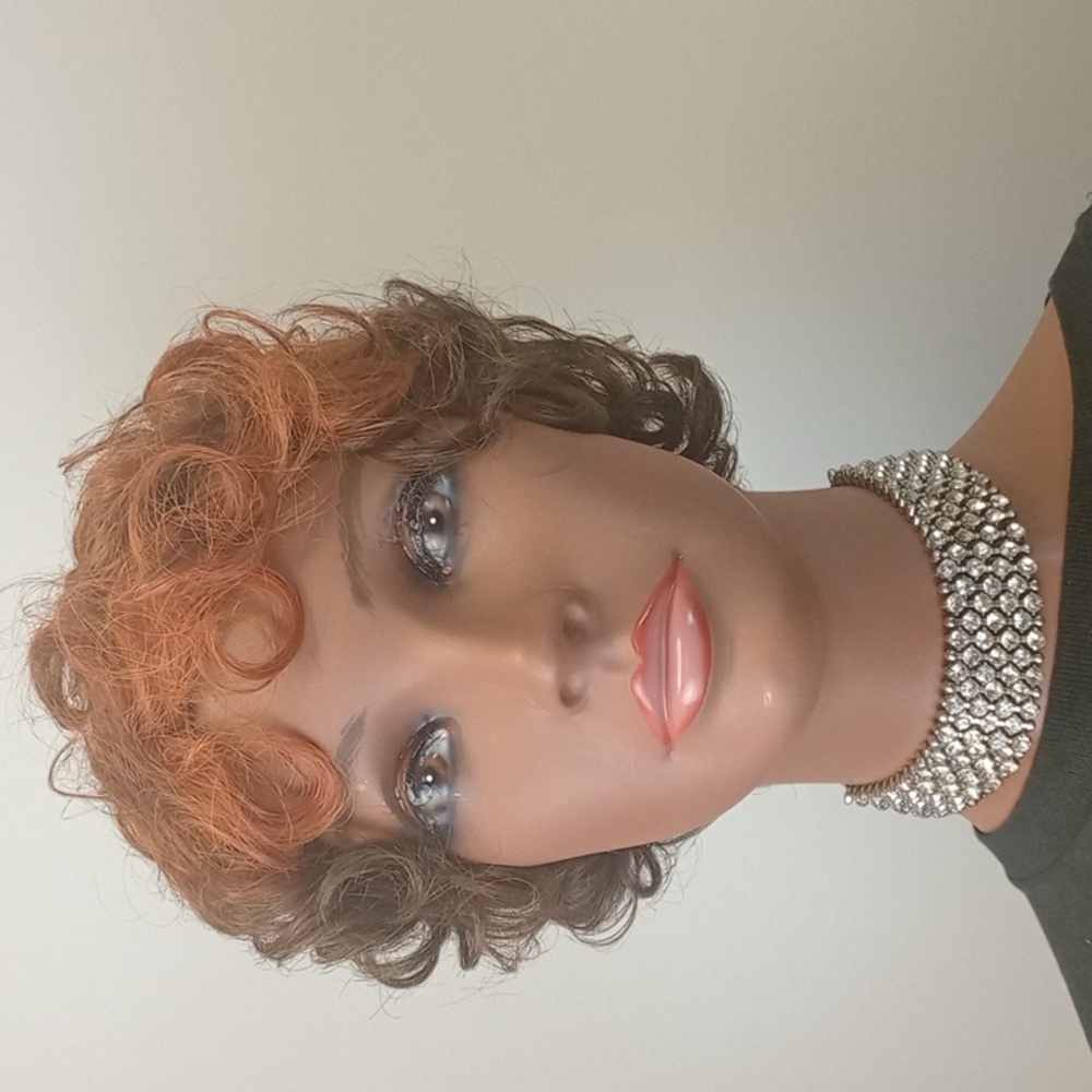 Human hair Pin curl wig